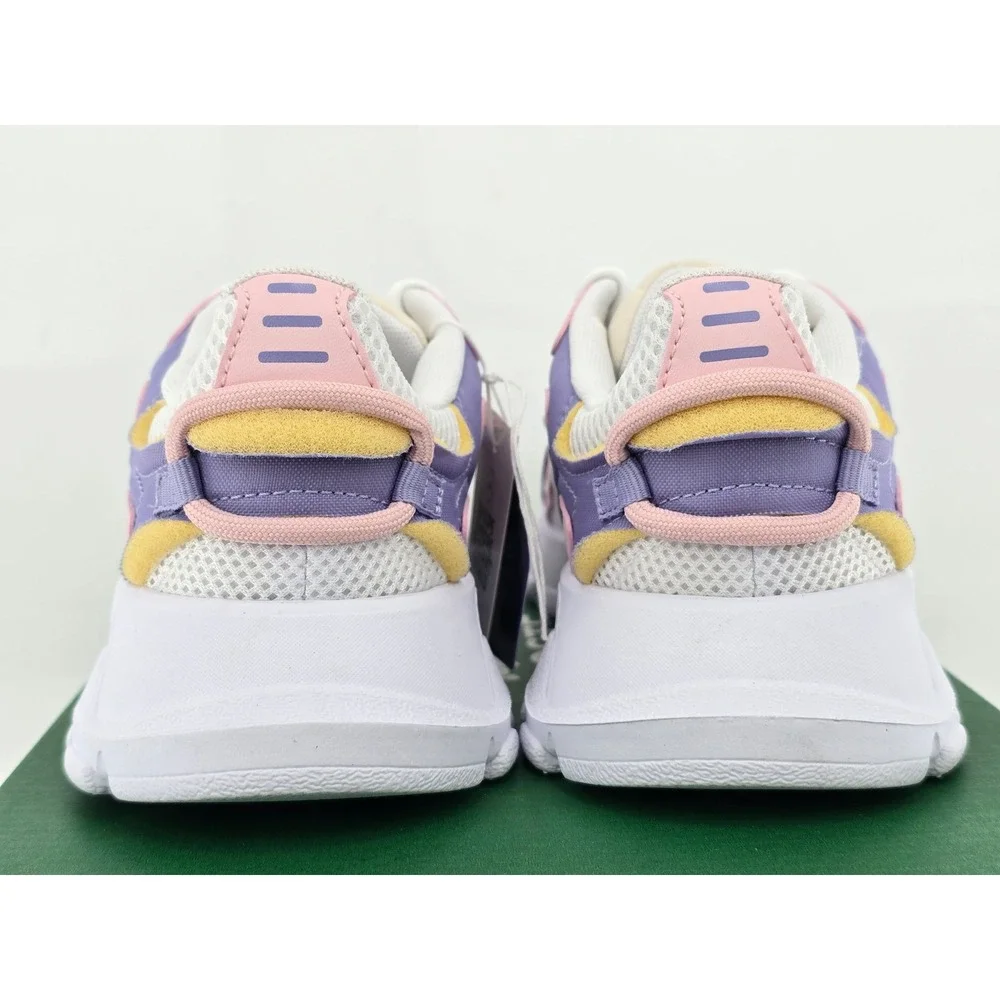 Lacoste L003 Neo 225 6 SUJ Kids Size 3 Pink Purple White Sneakers - New